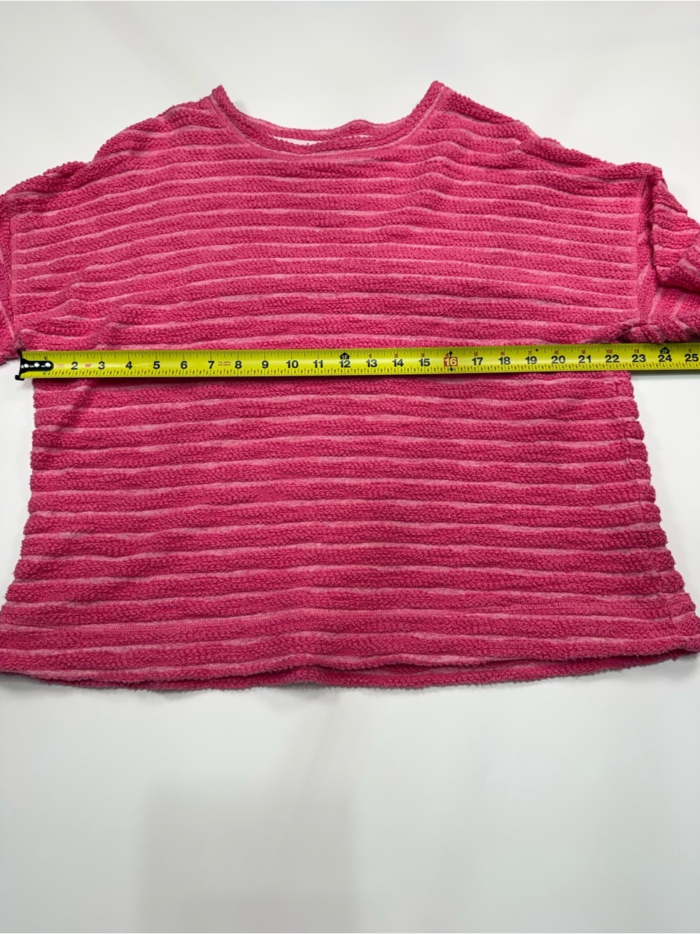 Escape 100% Cotton Fuchsia Textured Knit Pullover - Picture 4 of 7